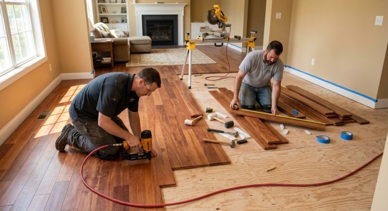 Cherry Floor Installation