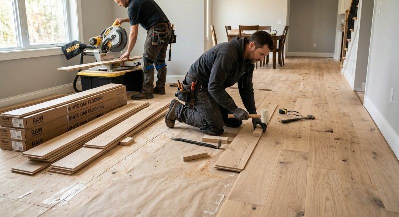 Wide Plank Floor Installation