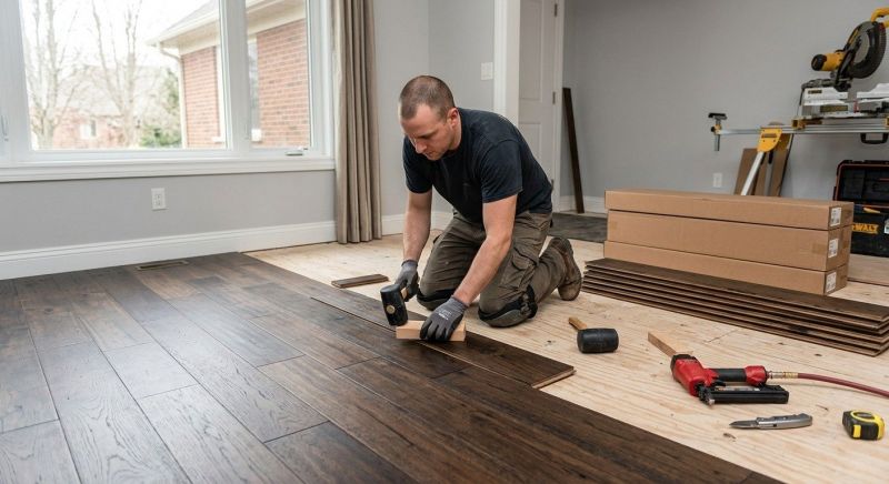 Dark Wood Floor Installation in Surprise, AZ