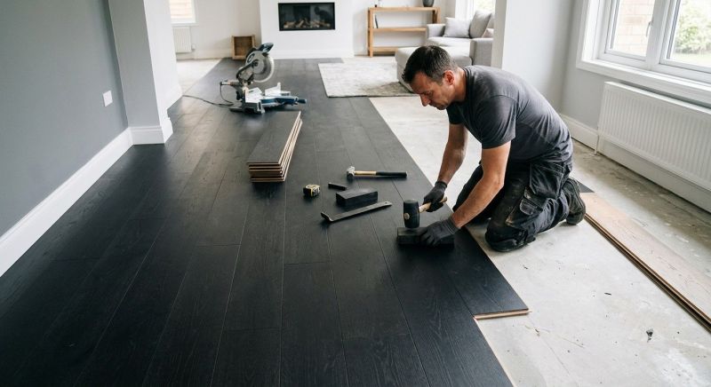 Dark Wood Floor Installation in Surprise, AZ